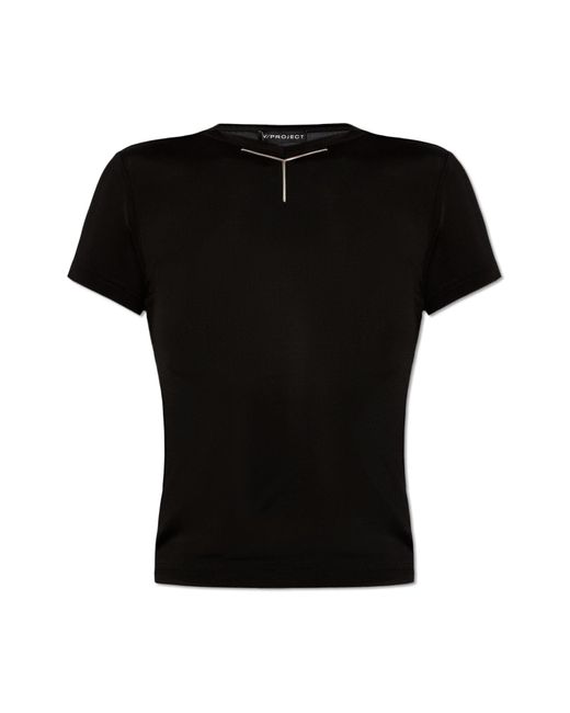 Y. Project Black T-shirt With Logo,