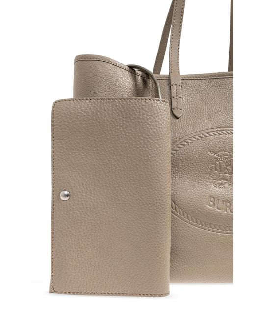 Burberry Gray "Highlands Medium" Shopper Bag