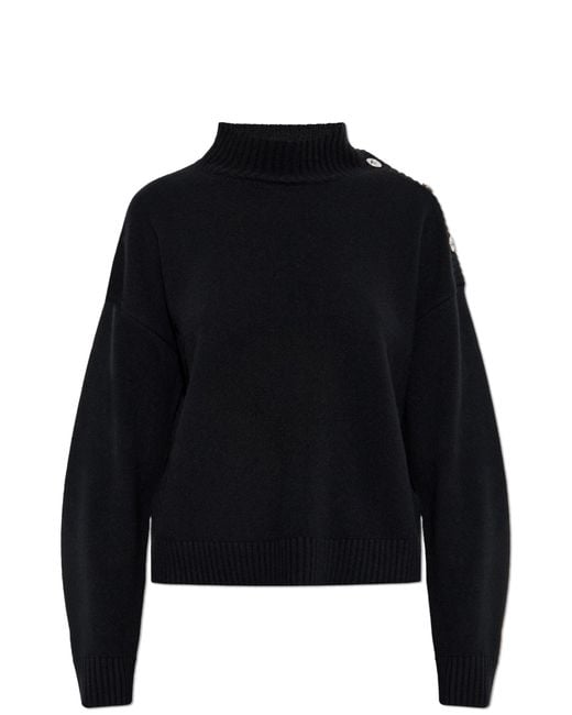 Versace Black Sweater With A Stand-Up Collar