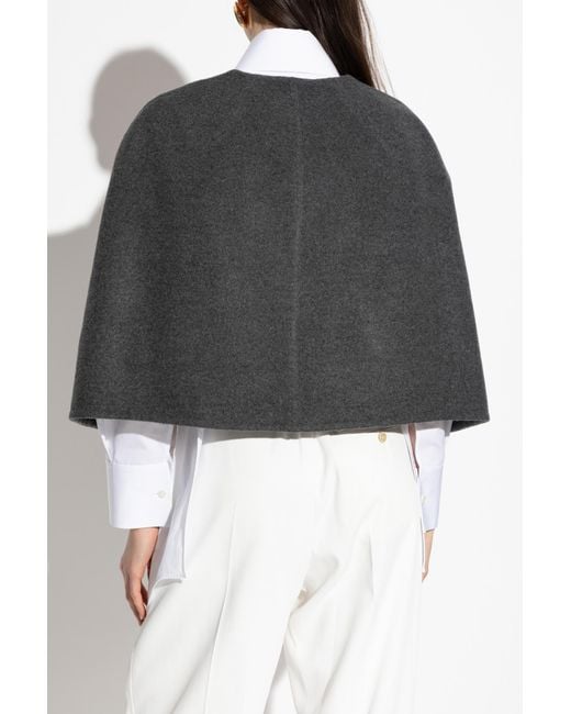 Givenchy Black Short Wool Poncho