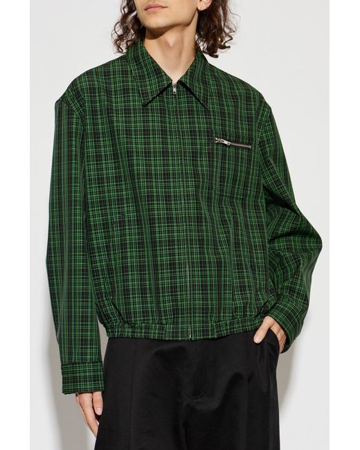 Marni Green Jacket With A Plaid Pattern for men