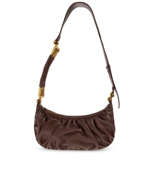 Balmain Brown Shoulder Bag 'Hobo Medium'