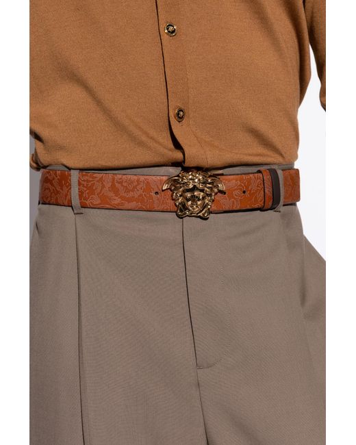 Versace White Double-Sided Belt for men