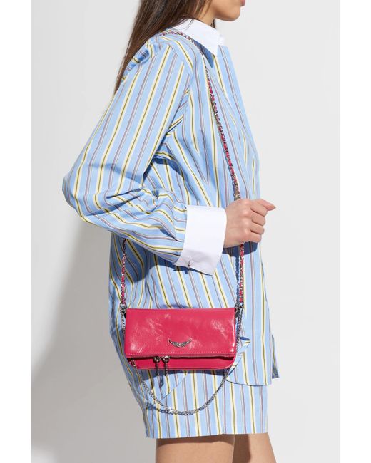 Zadig & Voltaire Pink Shoulder Bag "Rock Nano"