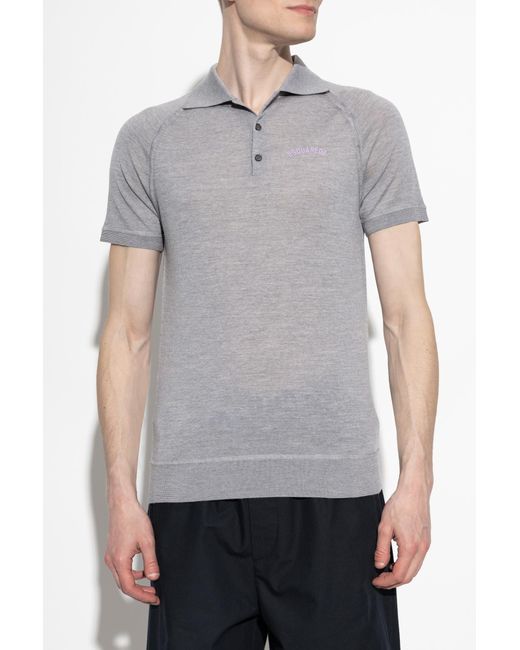 DSquared² White Polo With Logo for men