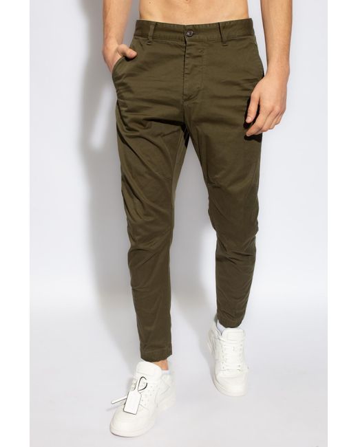 DSquared² Green 'sexy Chino' Trousers, for men