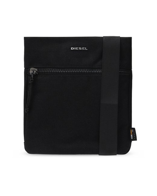 DIESEL Black 'f-urbhanity' Logo Shoulder Bag for men