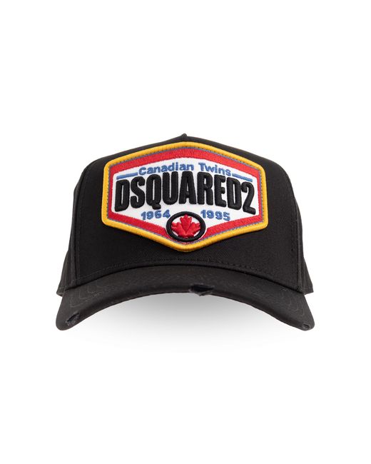 DSquared² Black Baseball Cap for men
