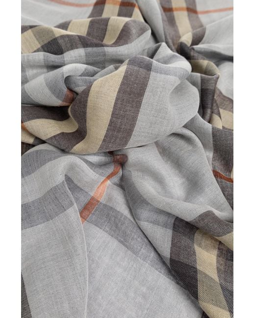 Burberry Gray Wool Scarf