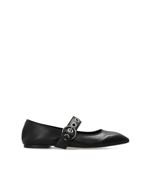 Aeyde White Ballet Flats 'Uma'
