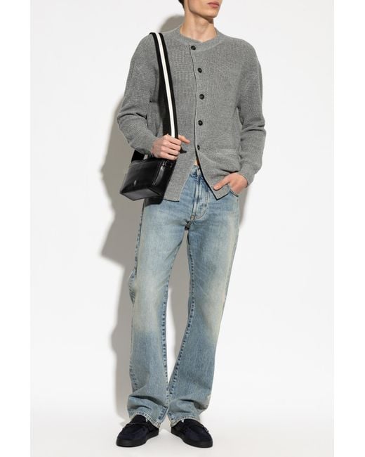 Giorgio Armani Gray Cardigan With Pockets for men