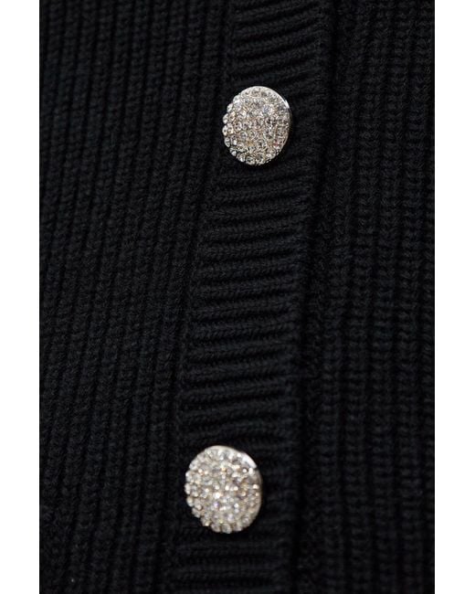 Dolce & Gabbana Black Cardigan With Shiny Buttons