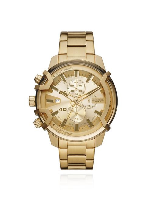 DIESEL Metallic Steel Watch "Griffed" for men