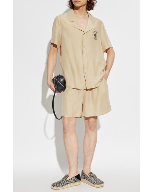 Balmain Black Espadrilles With Monogram for men