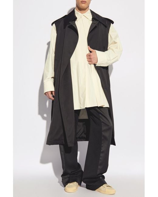 Jil Sander Black Long Vest for men