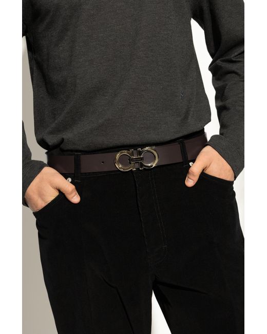 Ferragamo Brown Reversible Belt for men