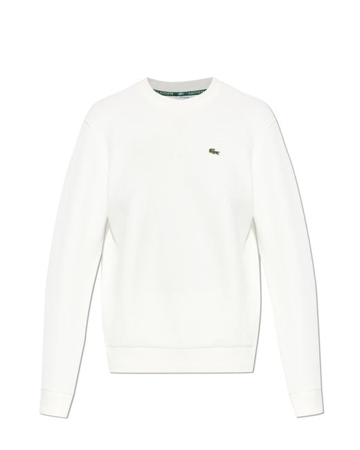 Lacoste White Sweatpants With Cuffs