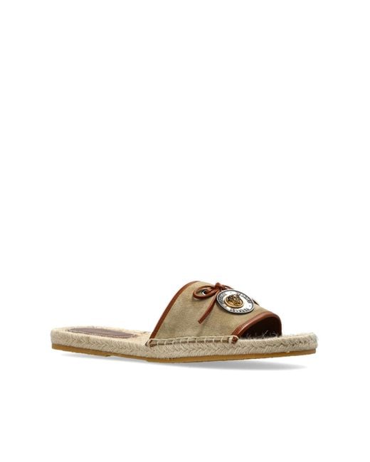 Versace Green 'Lola' Slides