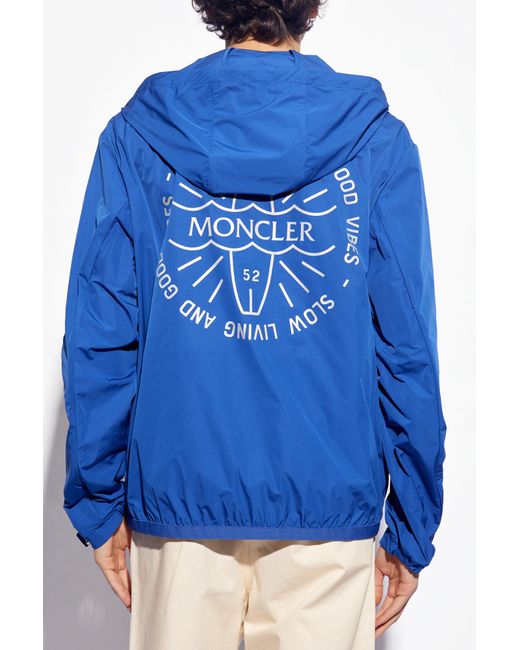 Moncler Blue 'Clapier' Rain Jacket for men