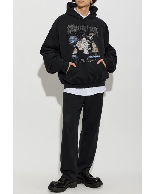 Vetements Black Hoodie for men