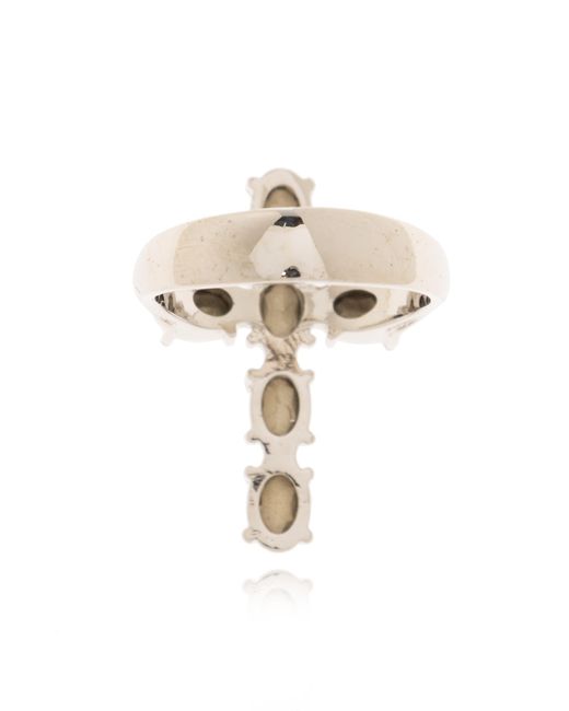 Dolce & Gabbana Metallic Embellished Cross Ring