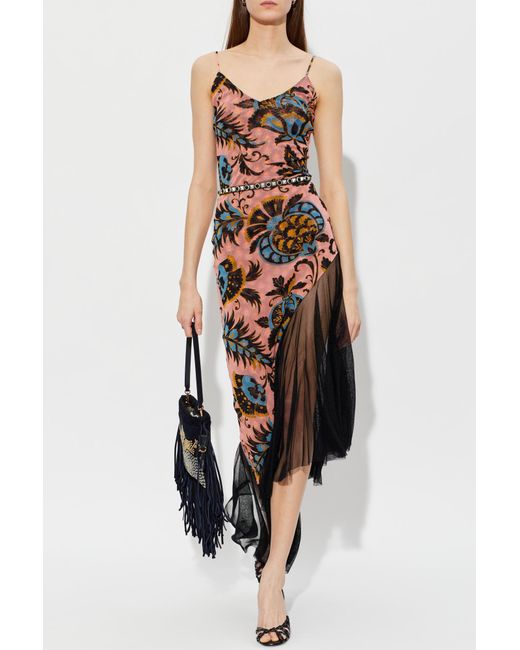 Etro Multicolor Patterned Strappy Dress