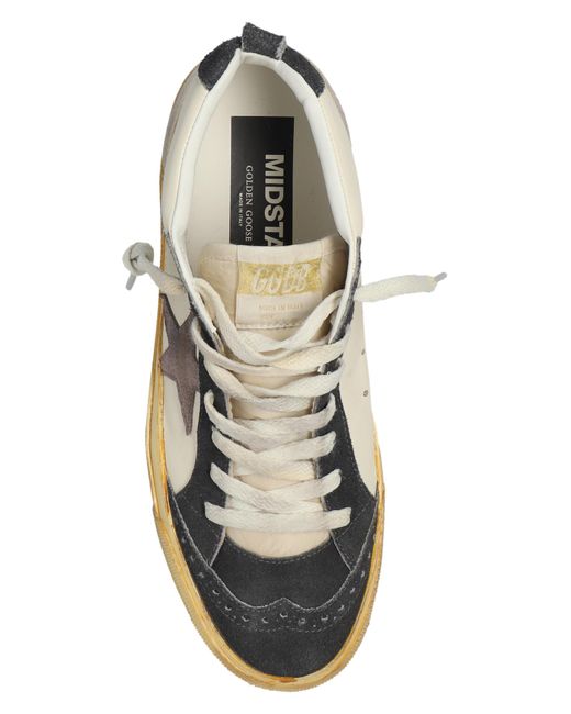 Golden Goose Deluxe Brand White 'mid Star Classic' High-top Sneakers,