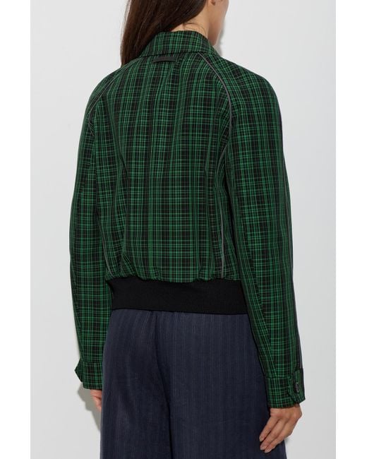 Marni Green Wool Checked Jacket