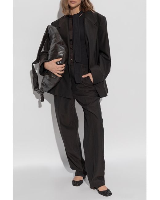 Lemaire Black Pleated Trousers