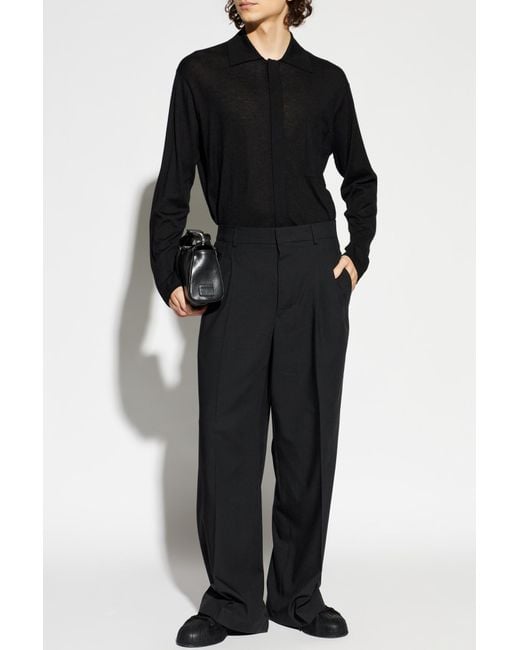 Lisa Yang Black Cardigan 'Kieran' for men