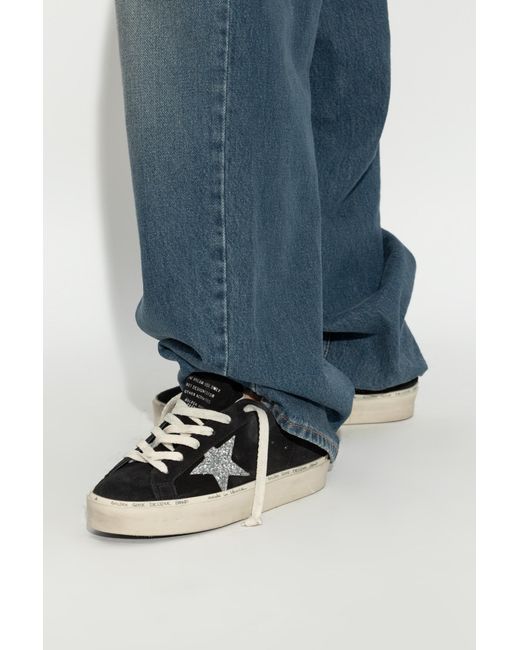 Golden Goose Deluxe Brand Black Sports Shoes Hi Star Classic With List