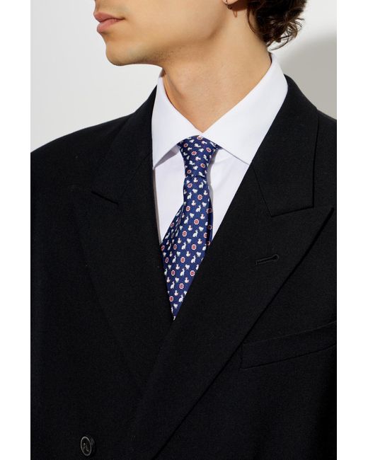 Ferragamo Blue Silk Tie for men