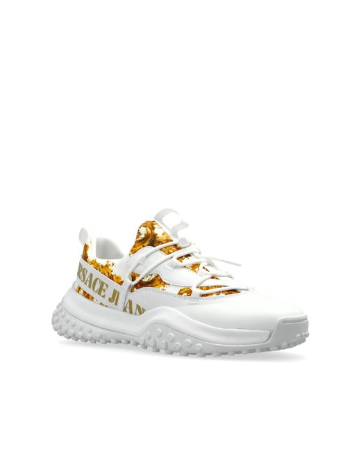Versace Jeans Couture Metallic Sports Shoes With 'Barocco' Pattern for men