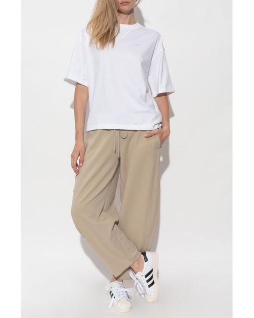 Adidas Originals Natural Wide-Leg Sweatpants