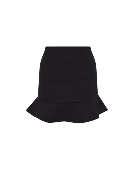 ROTATE BIRGER CHRISTENSEN Black Skirt With A Ruffle,
