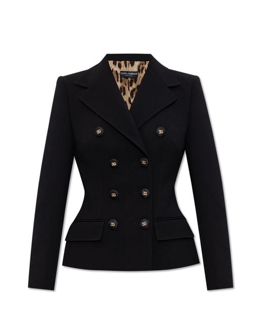 Dolce & Gabbana Black Double-Breasted Blazer