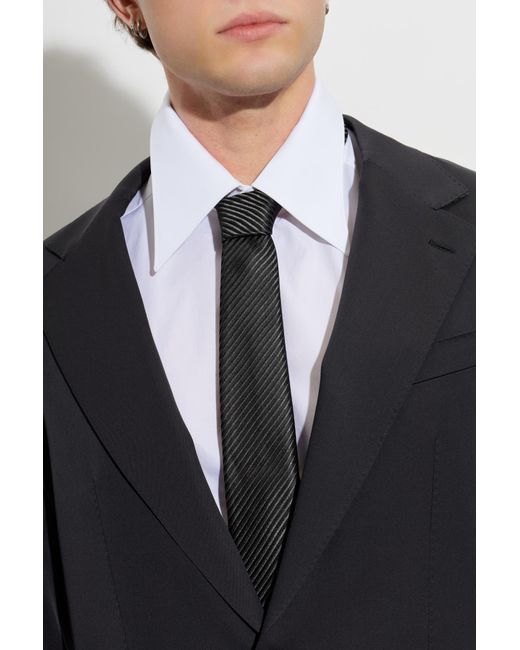 Giorgio Armani Black Silk Tie for men