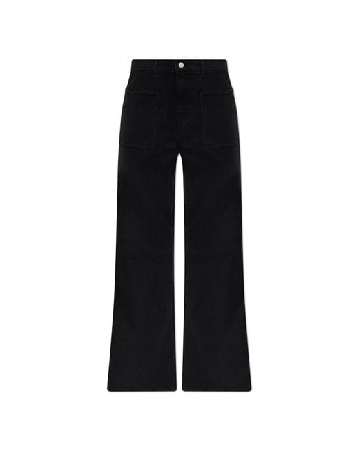 Courreges Black Jeans With Straight-Leg Cut for men
