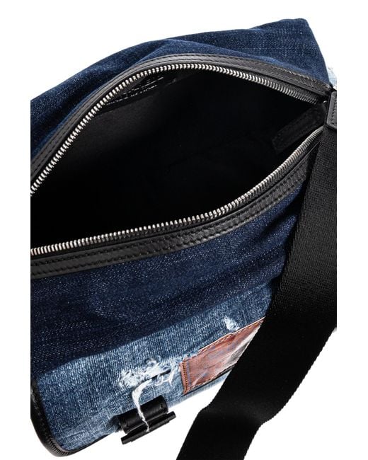 DSquared² Blue 'Five Pockets' Shoulder Bag for men