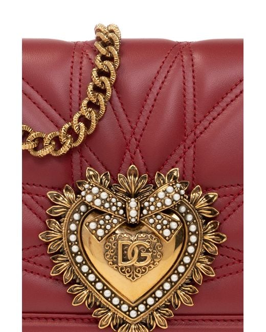Dolce & Gabbana Red ‘Devotion Medium’ Shoulder Bag