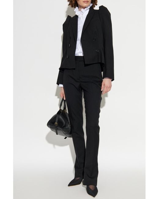Alexander McQueen White Shirt With A Stand-Up Collar