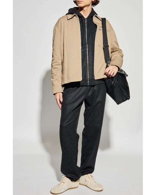 Fendi Black Cotton Jacket With Logo for men