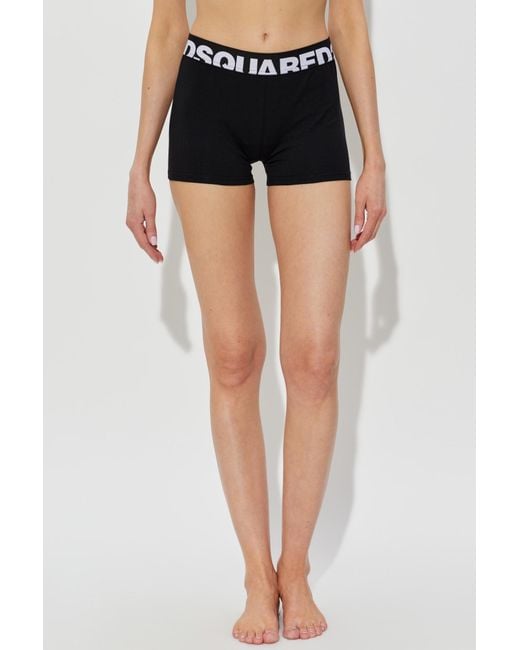 DSquared² Black Cotton Boxers for men