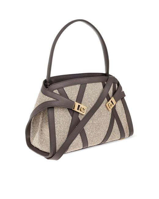Ferragamo Natural Handbag `hug`,