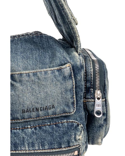 Balenciaga Blue 'superbusy S' Shoulder Bag, for men