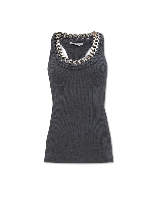 Stella McCartney Black Top With Decorative Chain