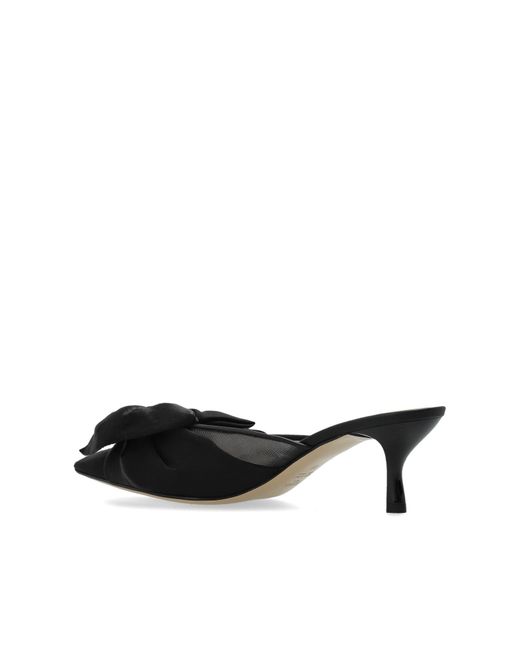 Fendi Black Heeled Mules "Colibr"