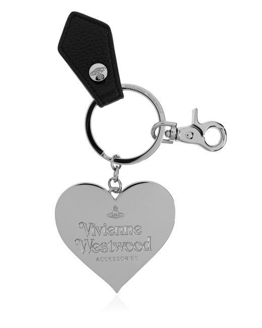 Vivienne Westwood Black Heart-Shaped Keychain