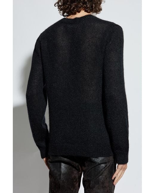 DSquared² Black Leather Coat for men