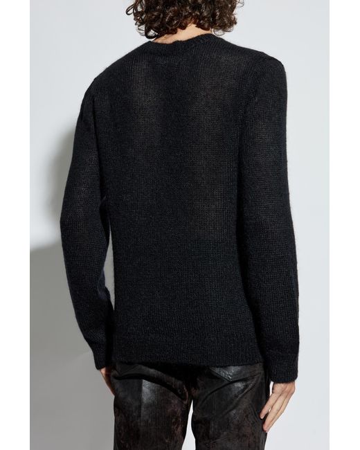 DSquared² Black Leather Coat for men